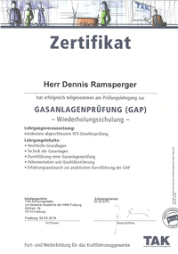 Sachkundenachweis: Prüfungslehrgang Gasanlagenprüfung (GAP)